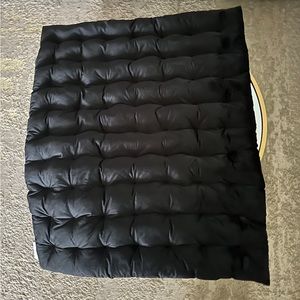 Twin size black velvet dorm room headboard